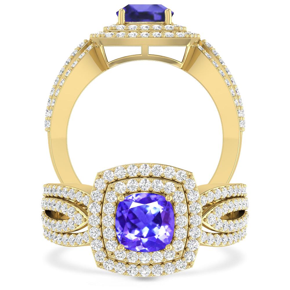 Yellow Gold - Tanzanite