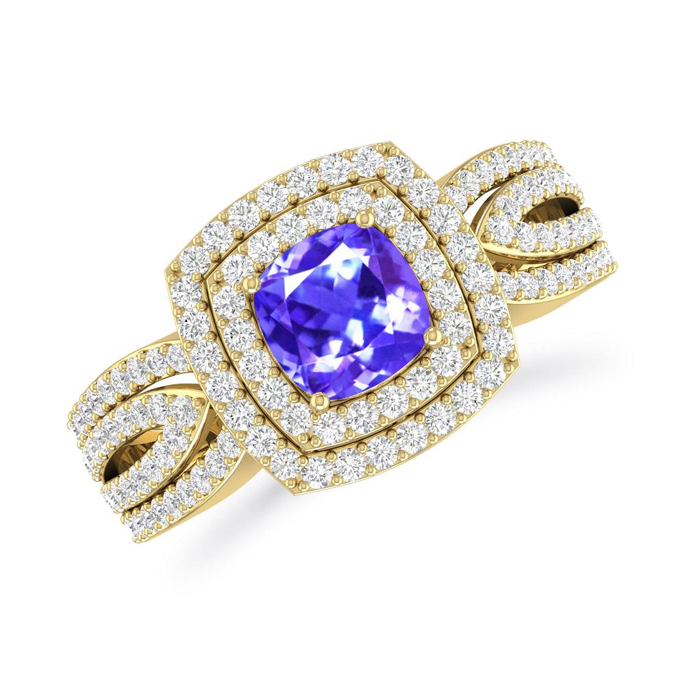 Yellow Gold - Tanzanite