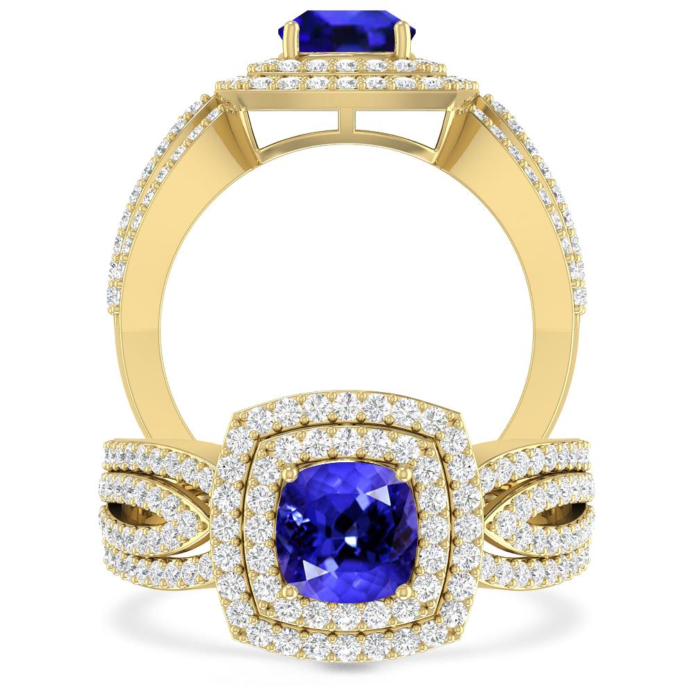 Yellow Gold - Tanzanite