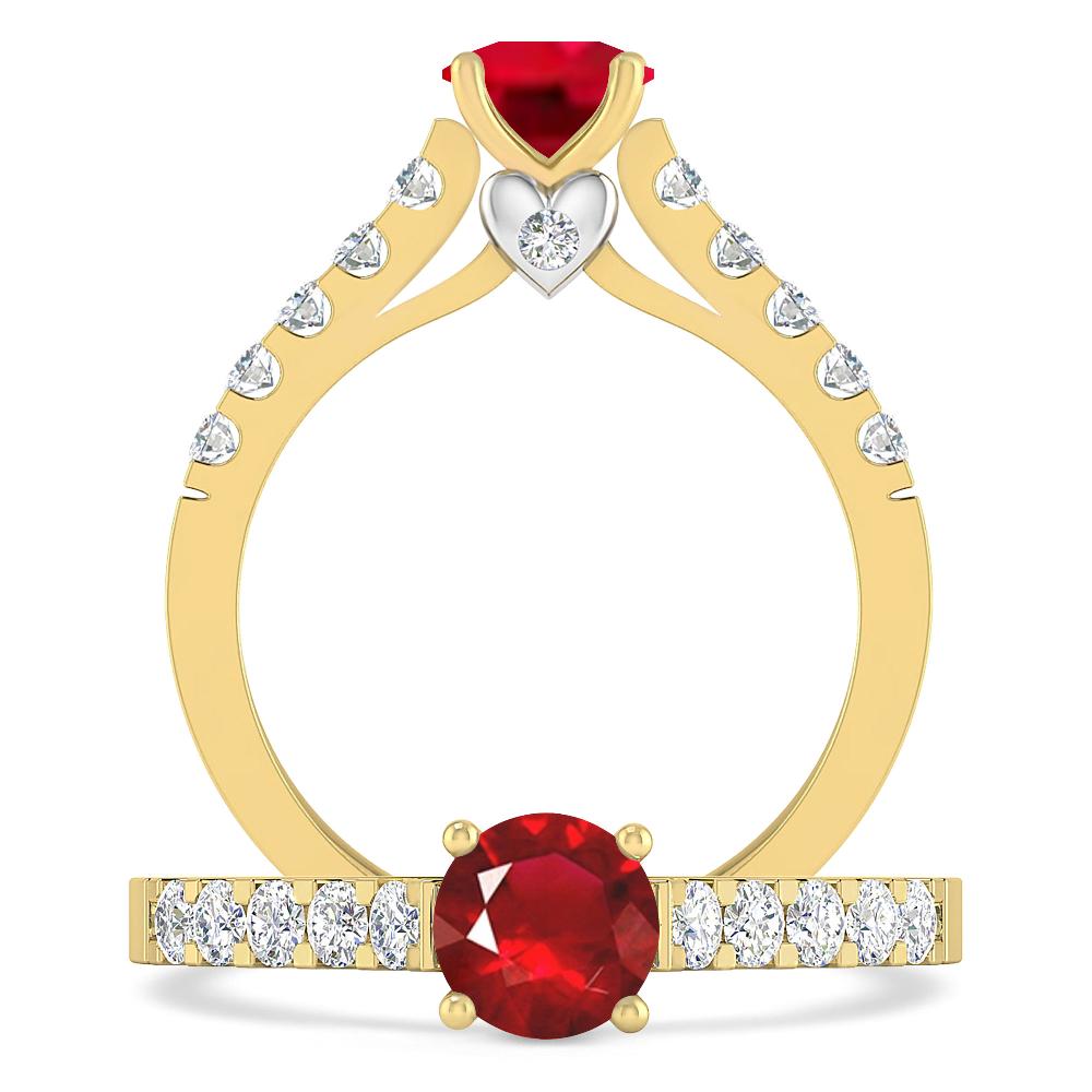 Yellow Gold - Ruby