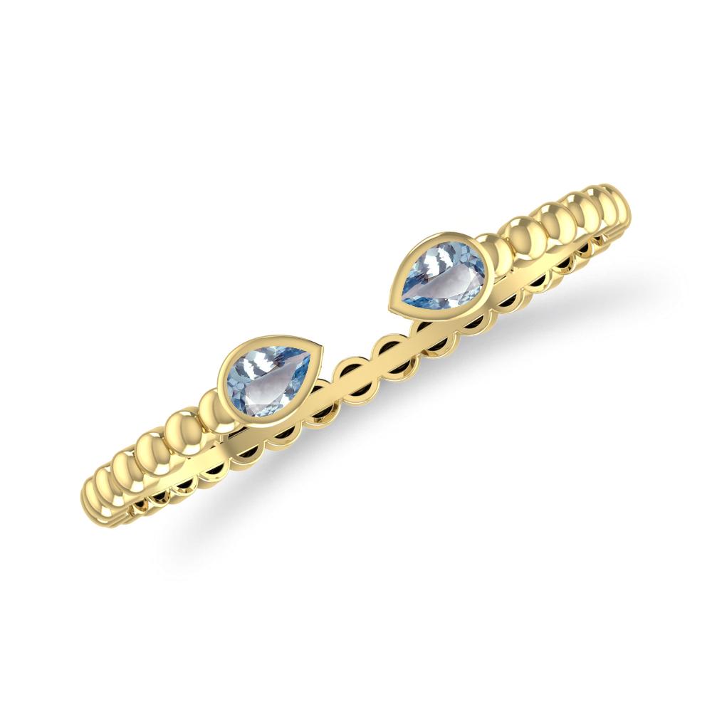 Yellow Gold - Aquamarine