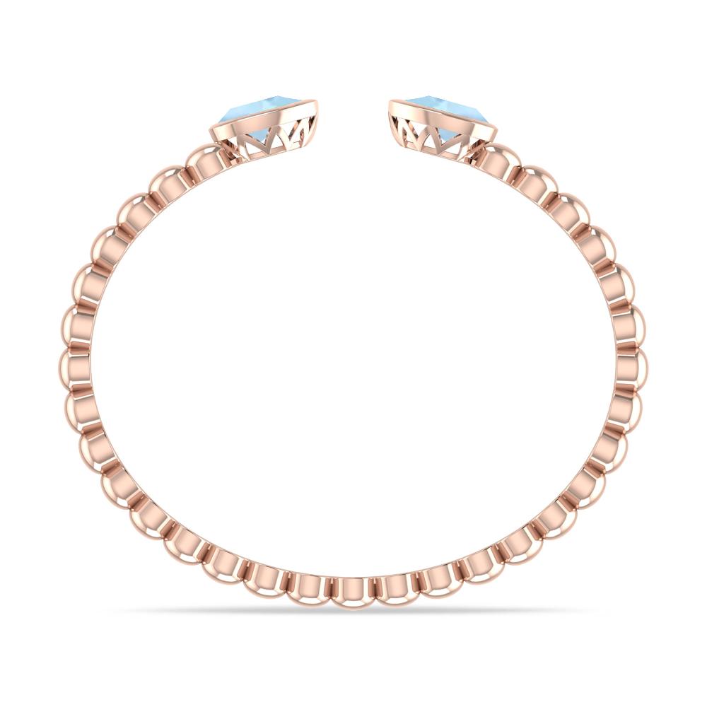 Rose Gold - Aquamarine