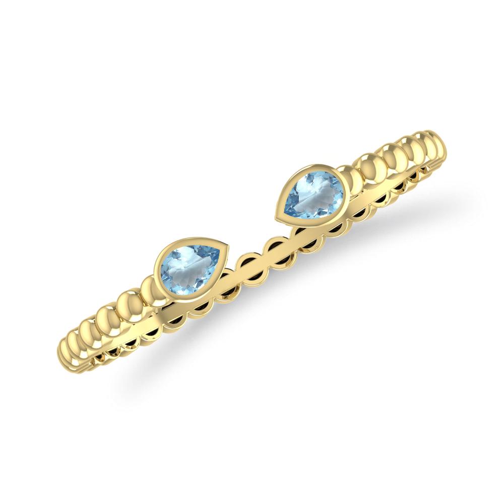 Yellow Gold - Aquamarine