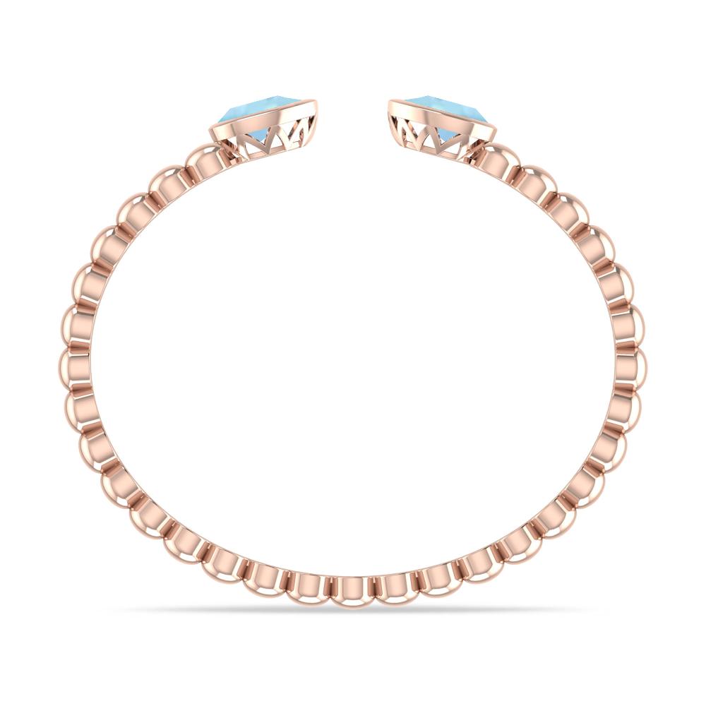 Rose Gold - Aquamarine
