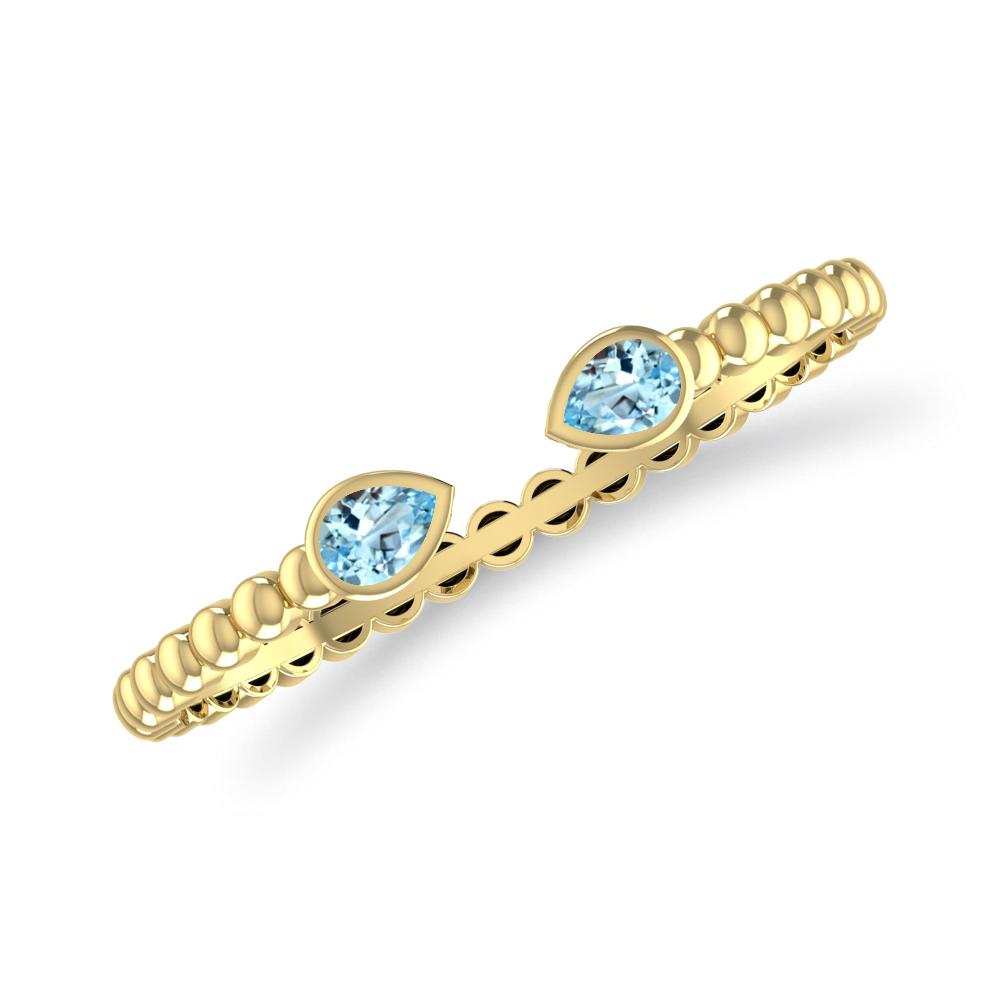 Yellow Gold - Aquamarine