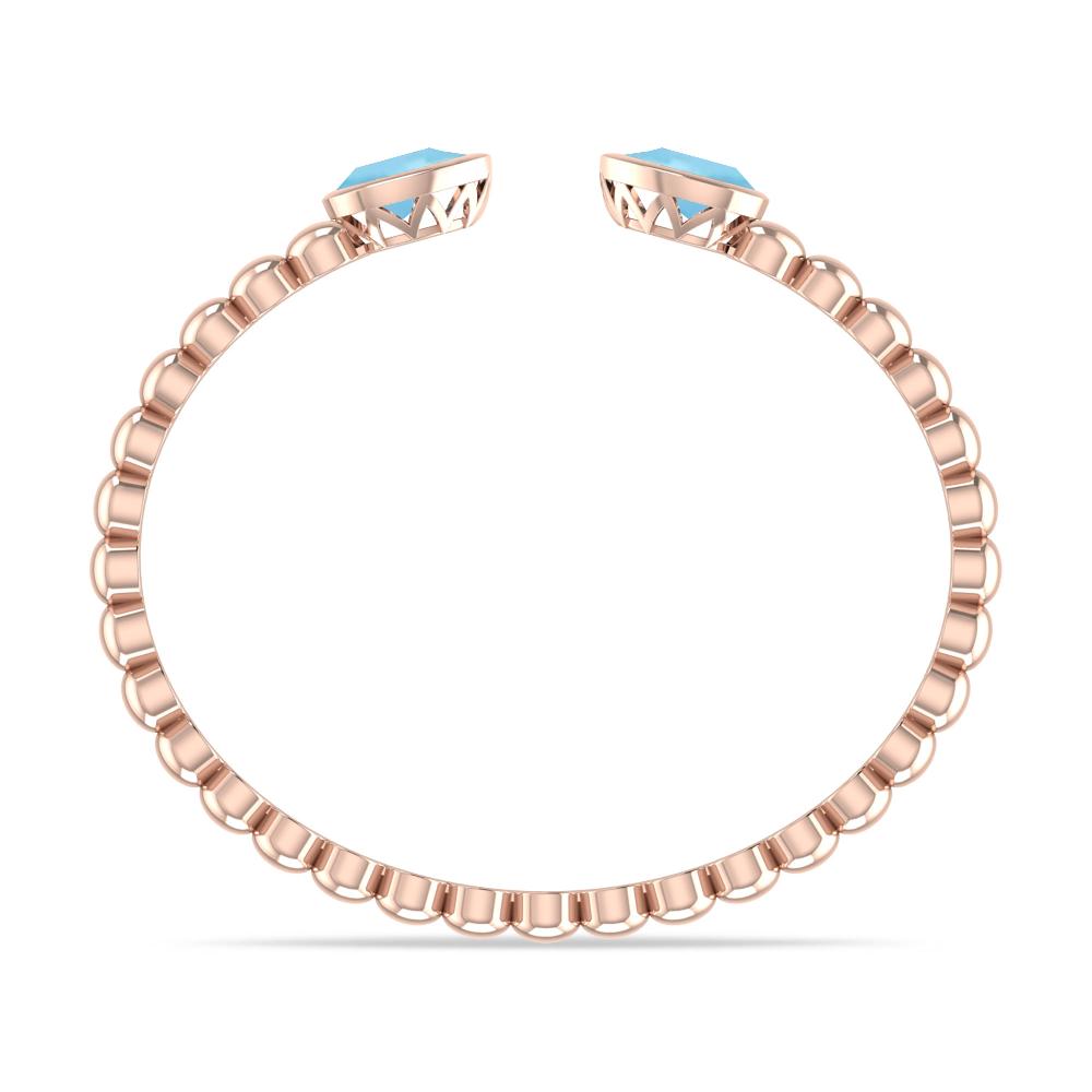 Rose Gold - Aquamarine