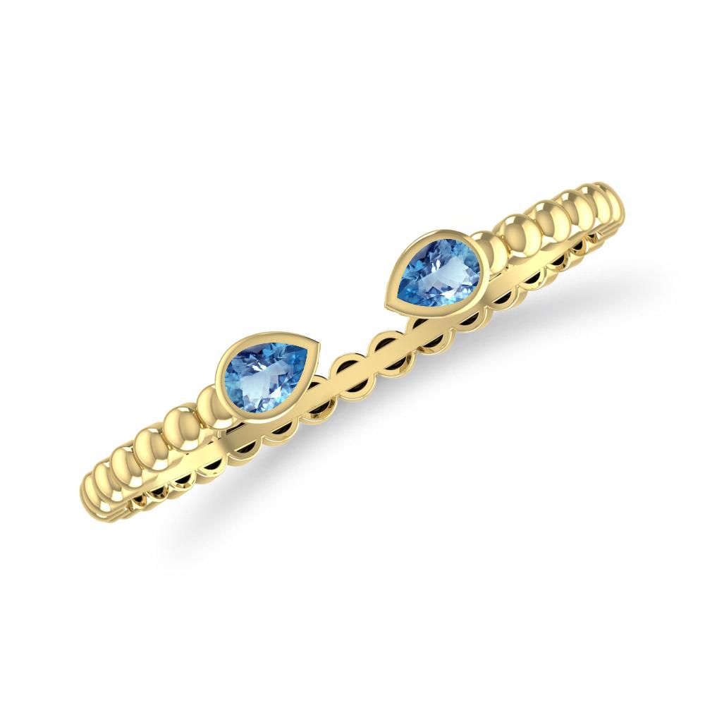 Yellow Gold - Aquamarine