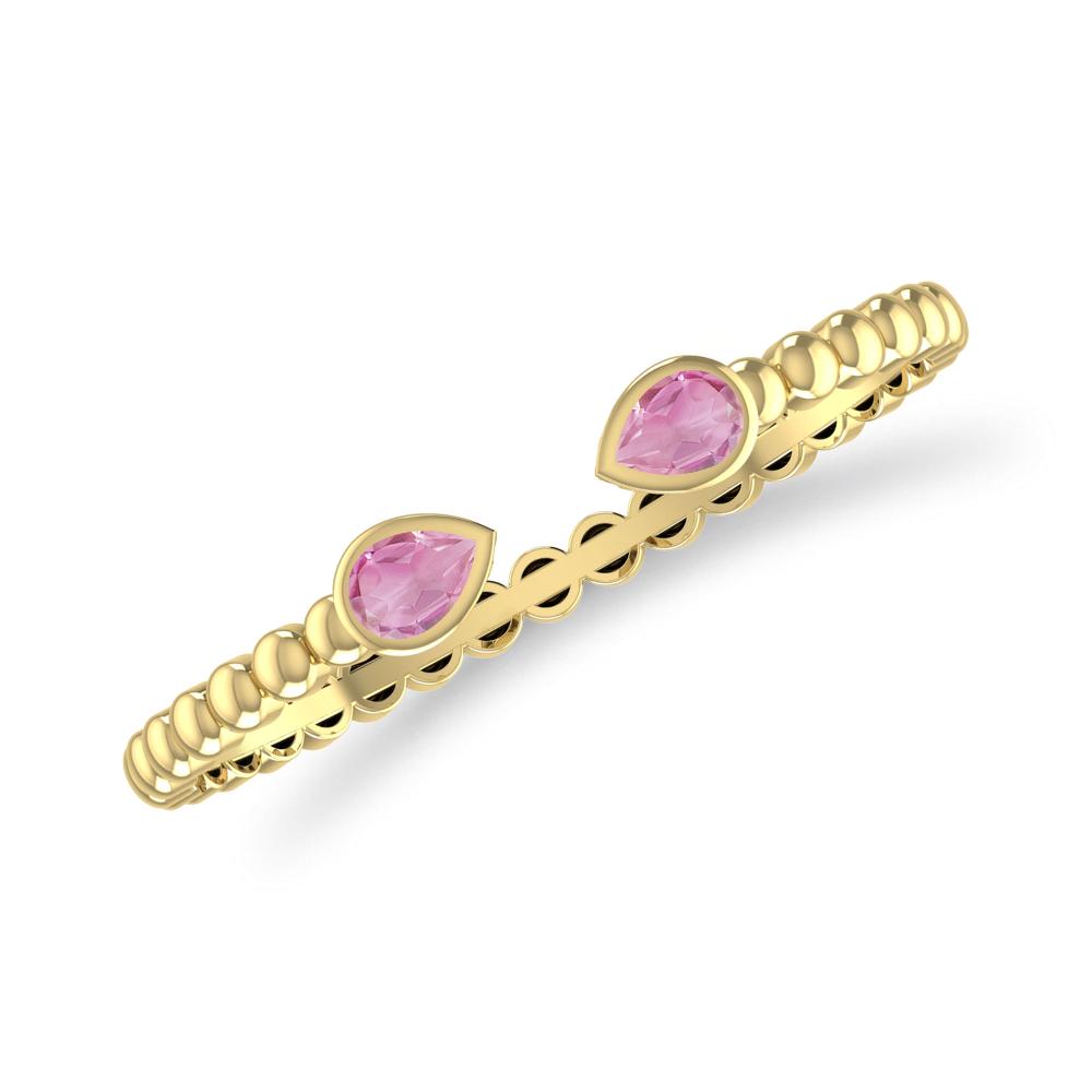 Yellow Gold - Pink Tourmaline