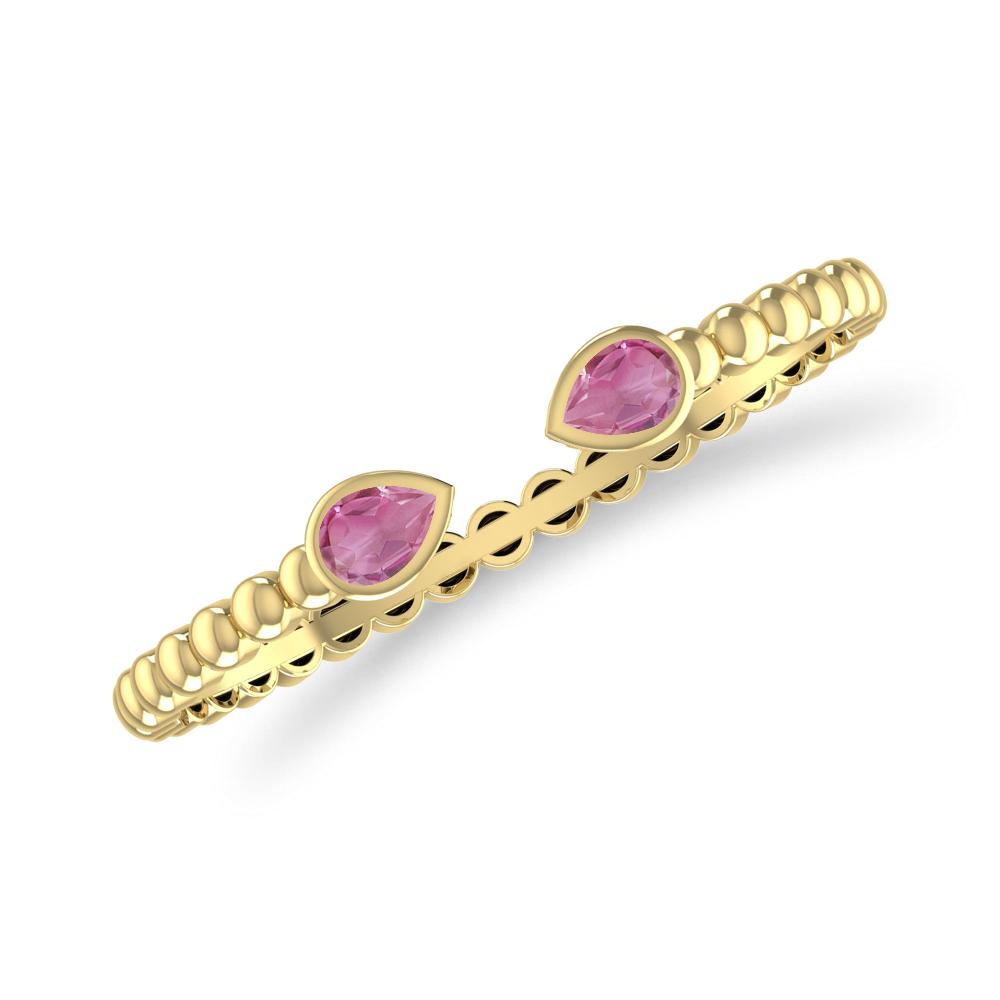 Yellow Gold - Pink Tourmaline