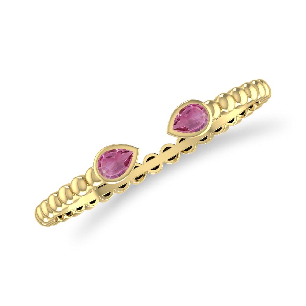 Yellow Gold - Pink Tourmaline