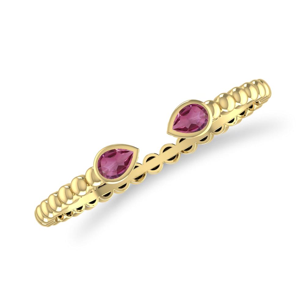 Yellow Gold - Pink Tourmaline