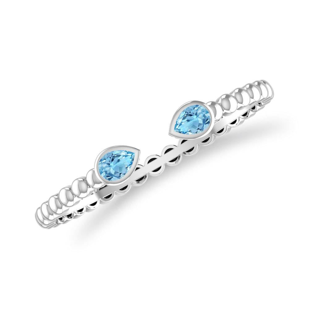 White Gold - Blue Topaz