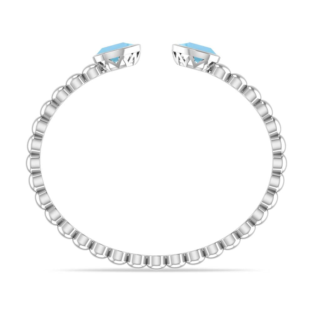 White Gold - Blue Topaz