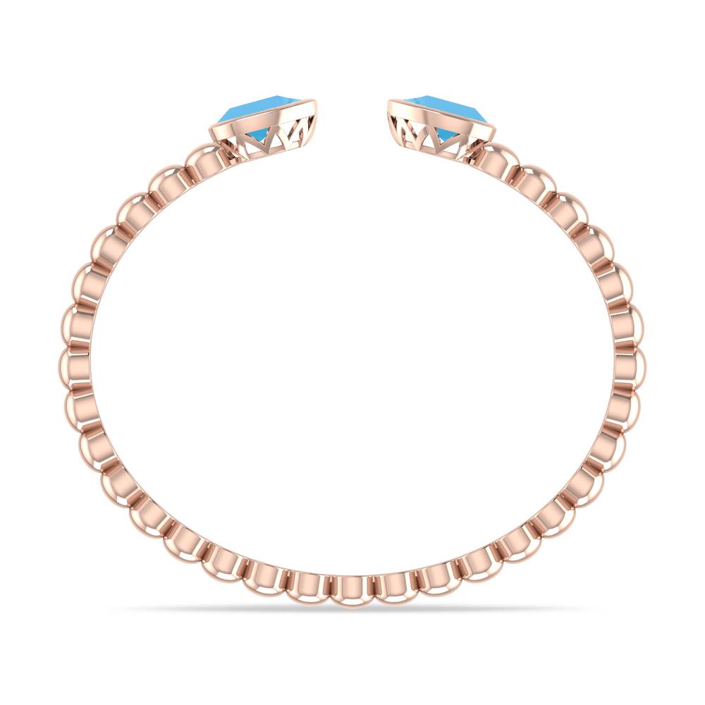 Rose Gold - Blue Topaz