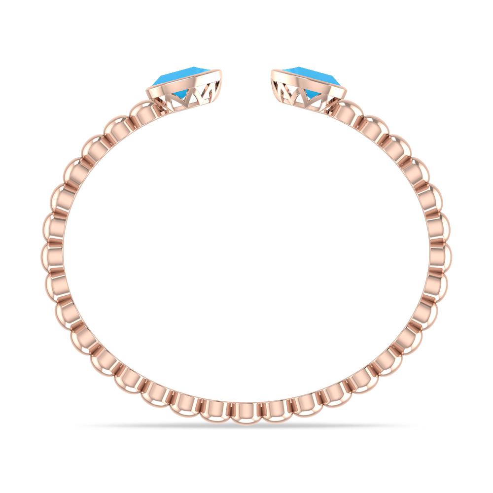 Rose Gold - Blue Topaz