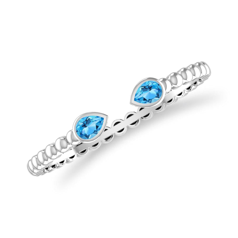 White Gold - Blue Topaz