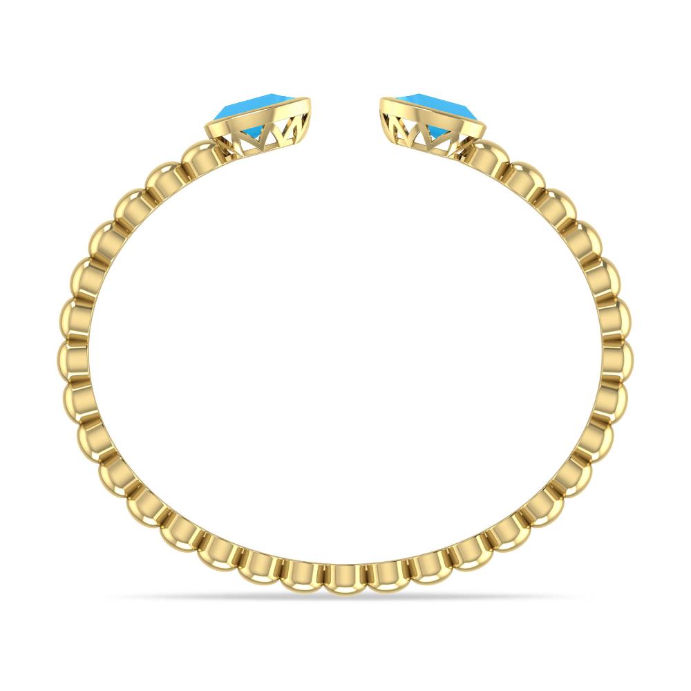 Yellow Gold - Blue Topaz