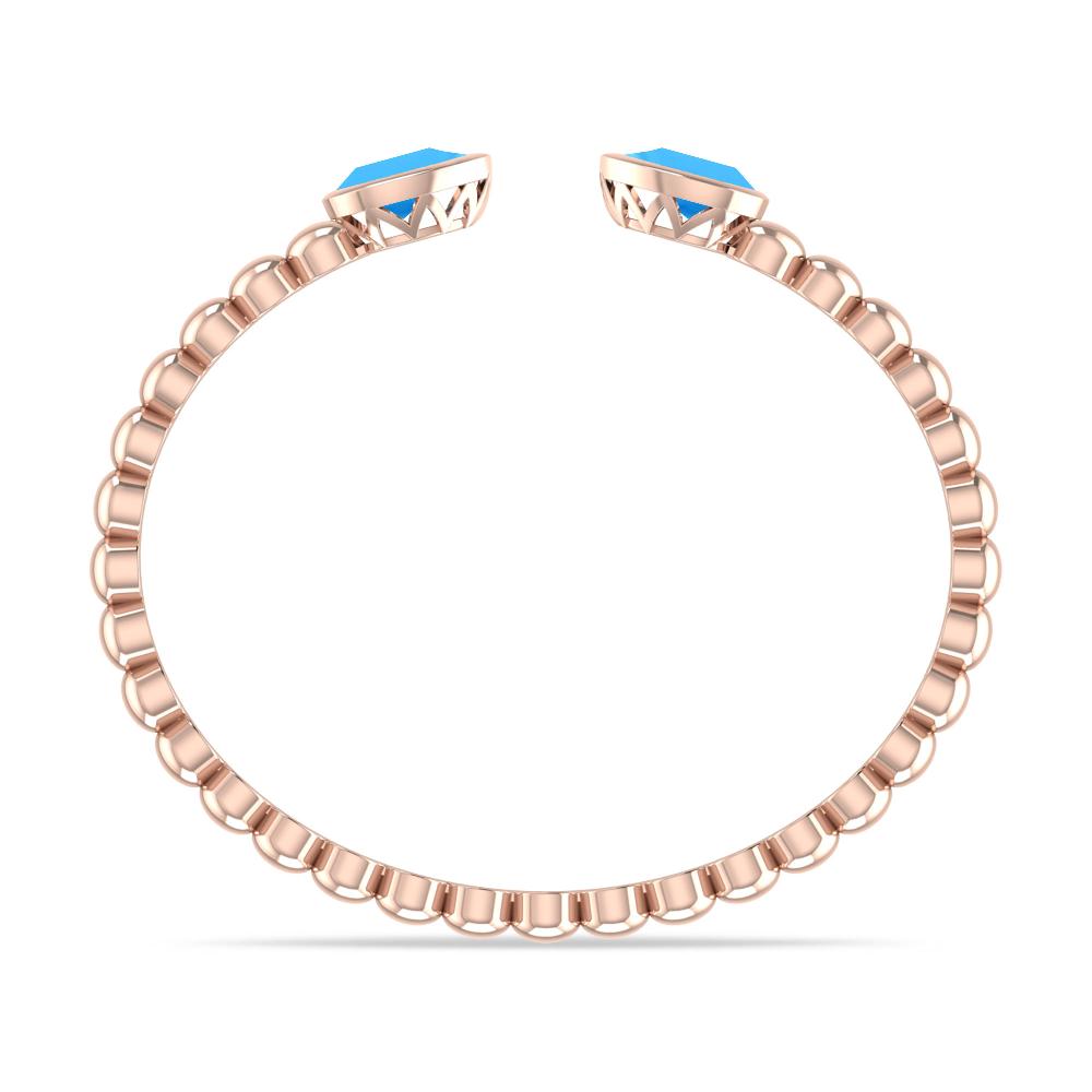 Rose Gold - Blue Topaz