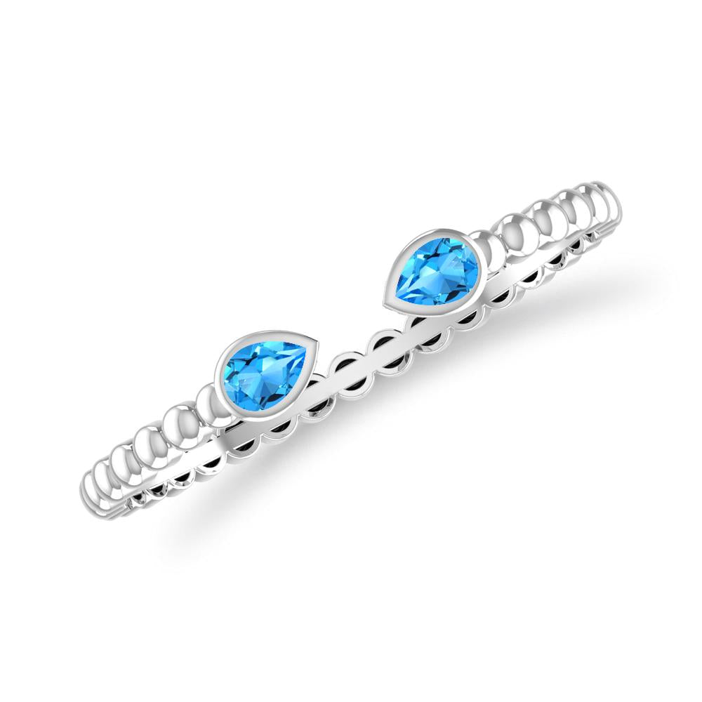 White Gold - Blue Topaz