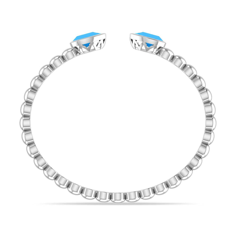 White Gold - Blue Topaz