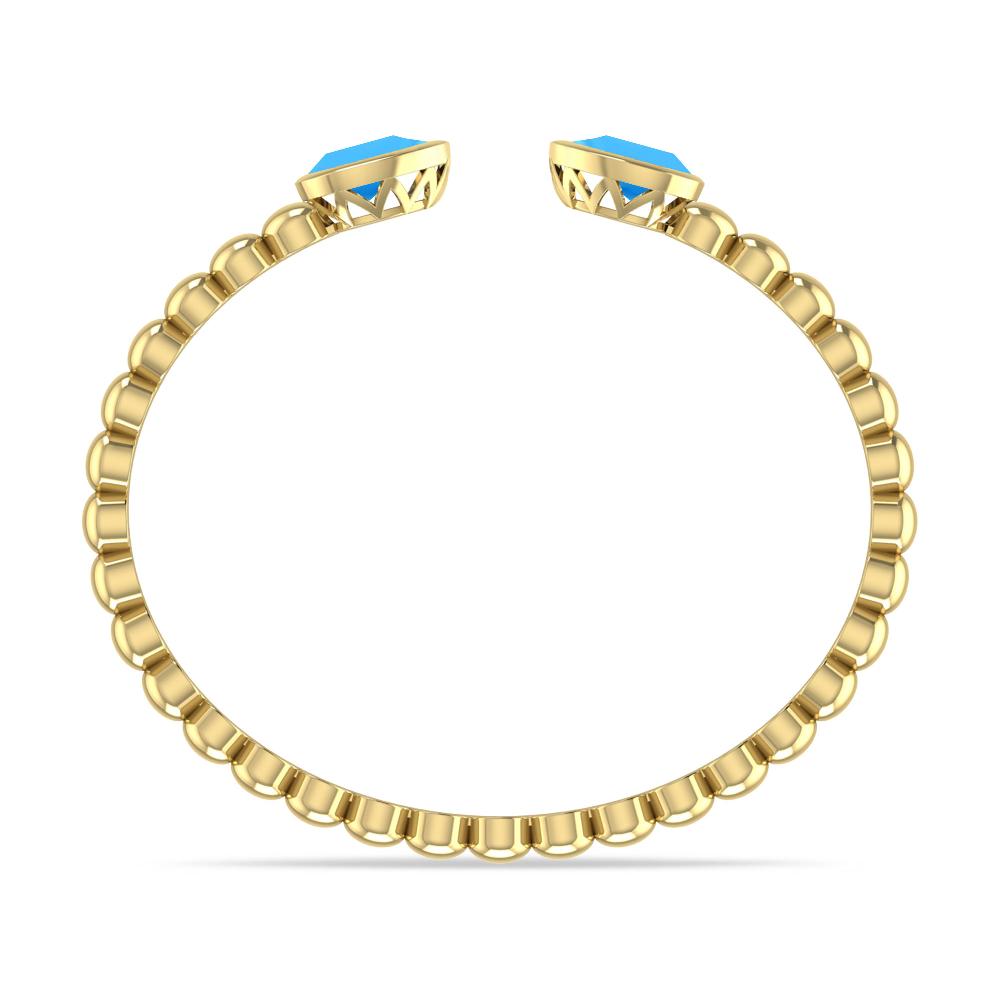 Yellow Gold - Blue Topaz