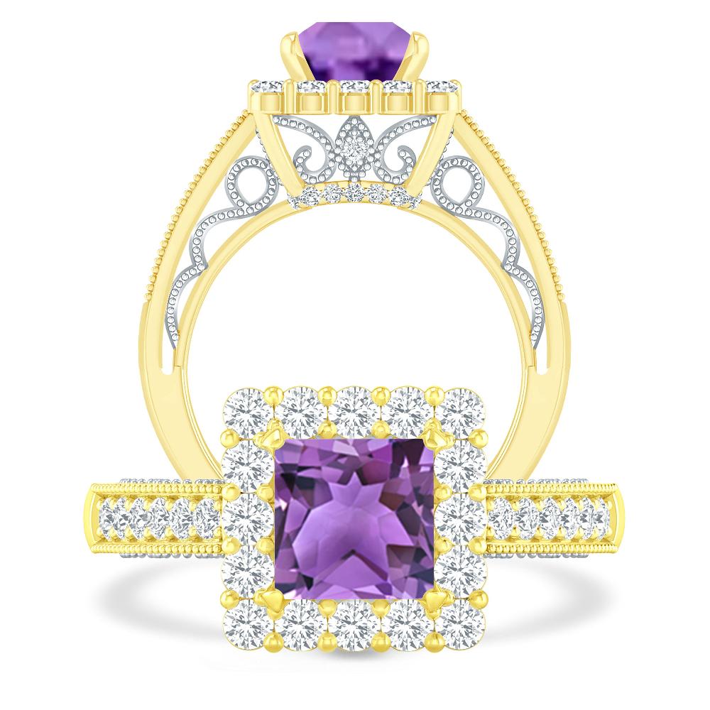 Yellow Gold - Amethyst