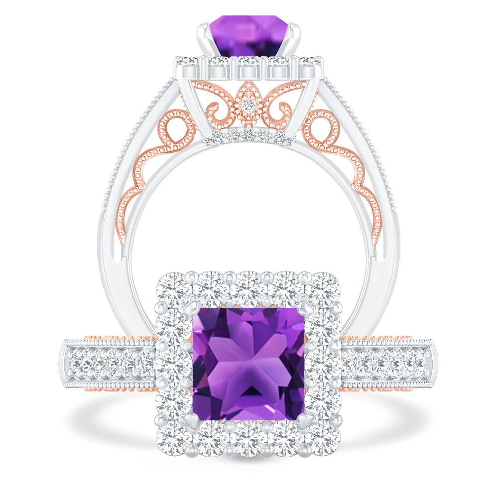 White Gold - Amethyst