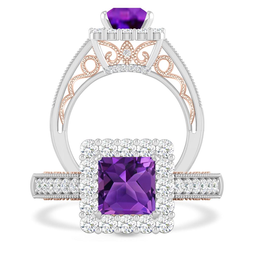 White Gold - Amethyst