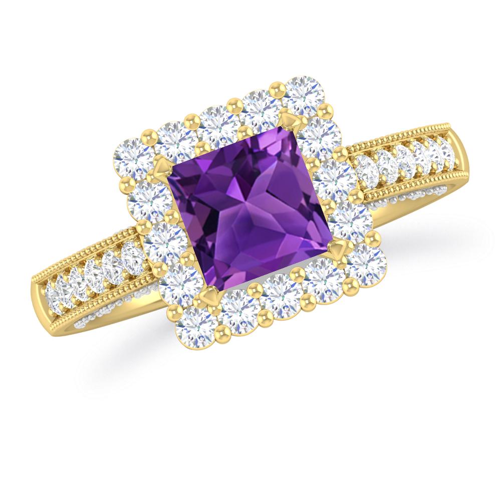 Yellow Gold - Amethyst