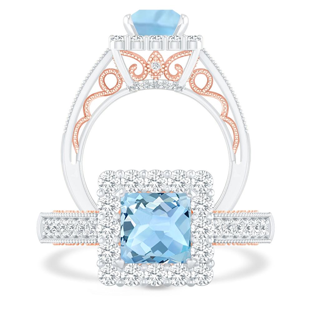 White Gold - Aquamarine