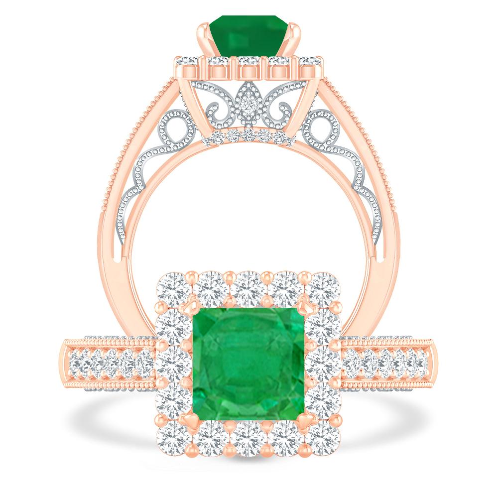 Rose Gold - Emerald