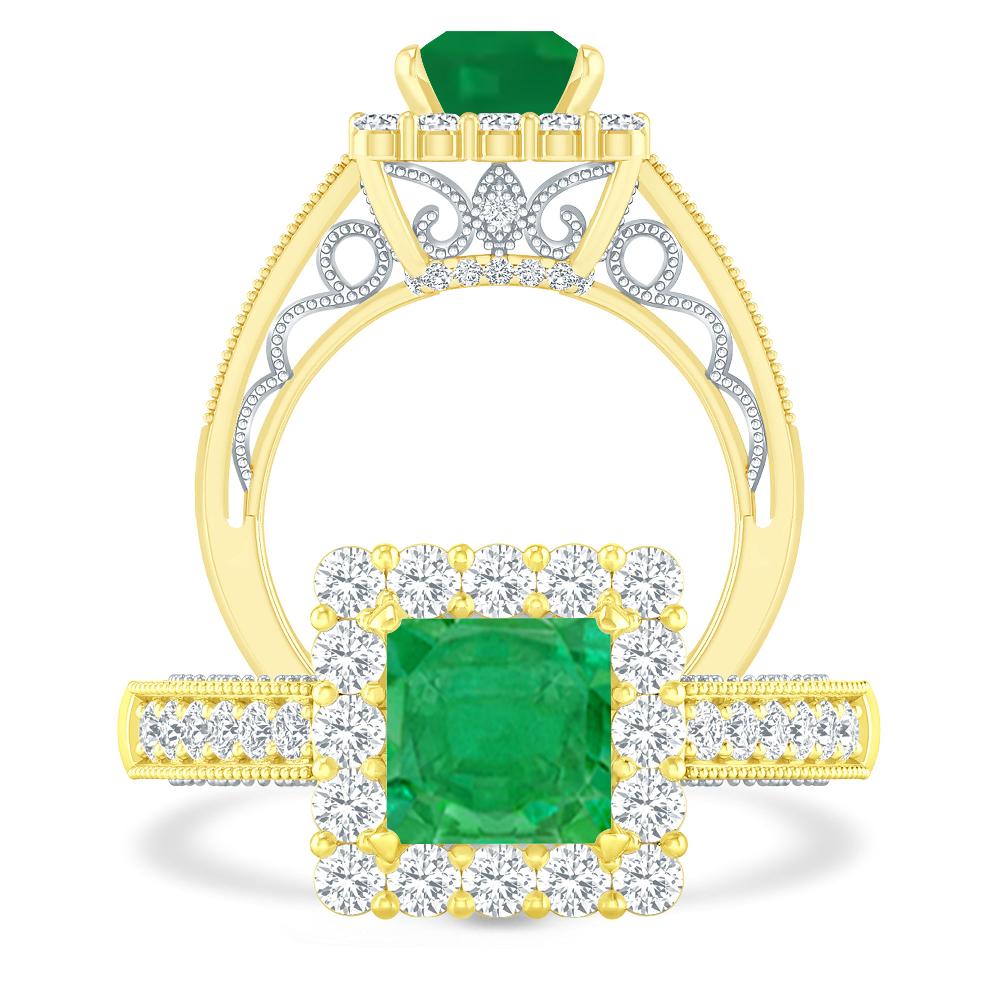 Yellow Gold - Emerald