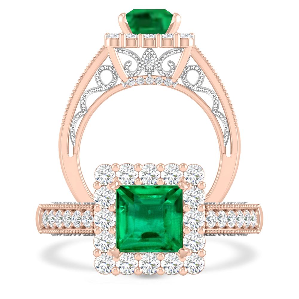 Rose Gold - Emerald