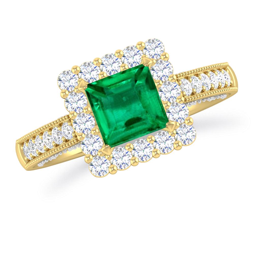 Yellow Gold/White Gold - Emerald