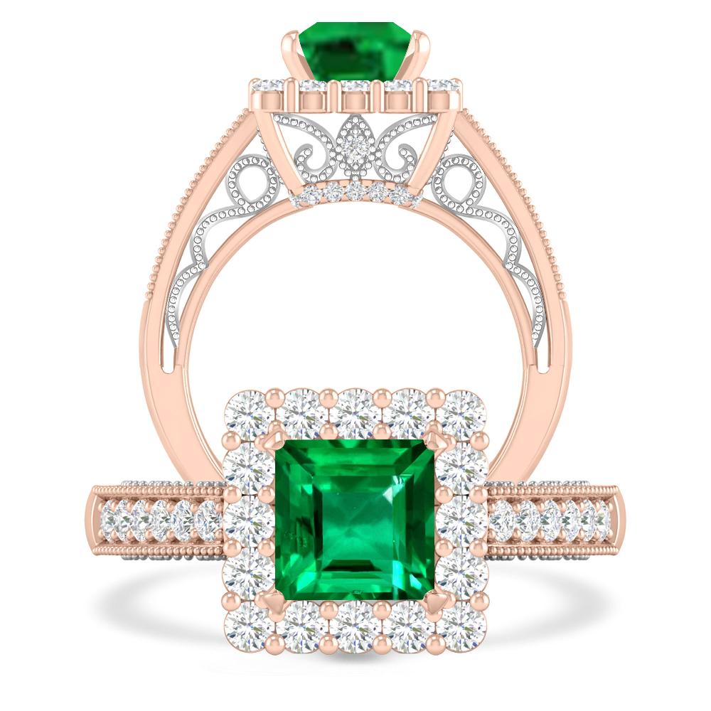 Rose Gold - Emerald