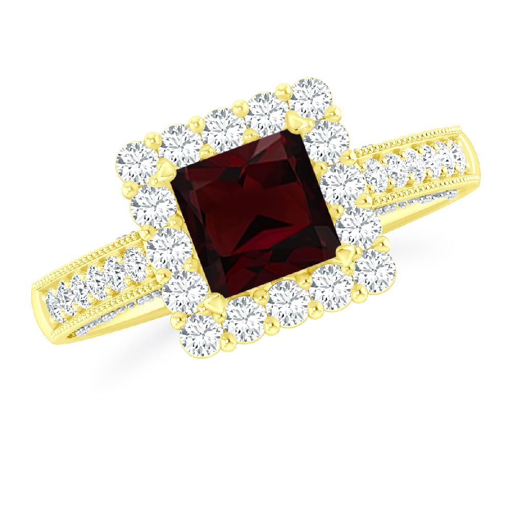 Yellow Gold - Garnet