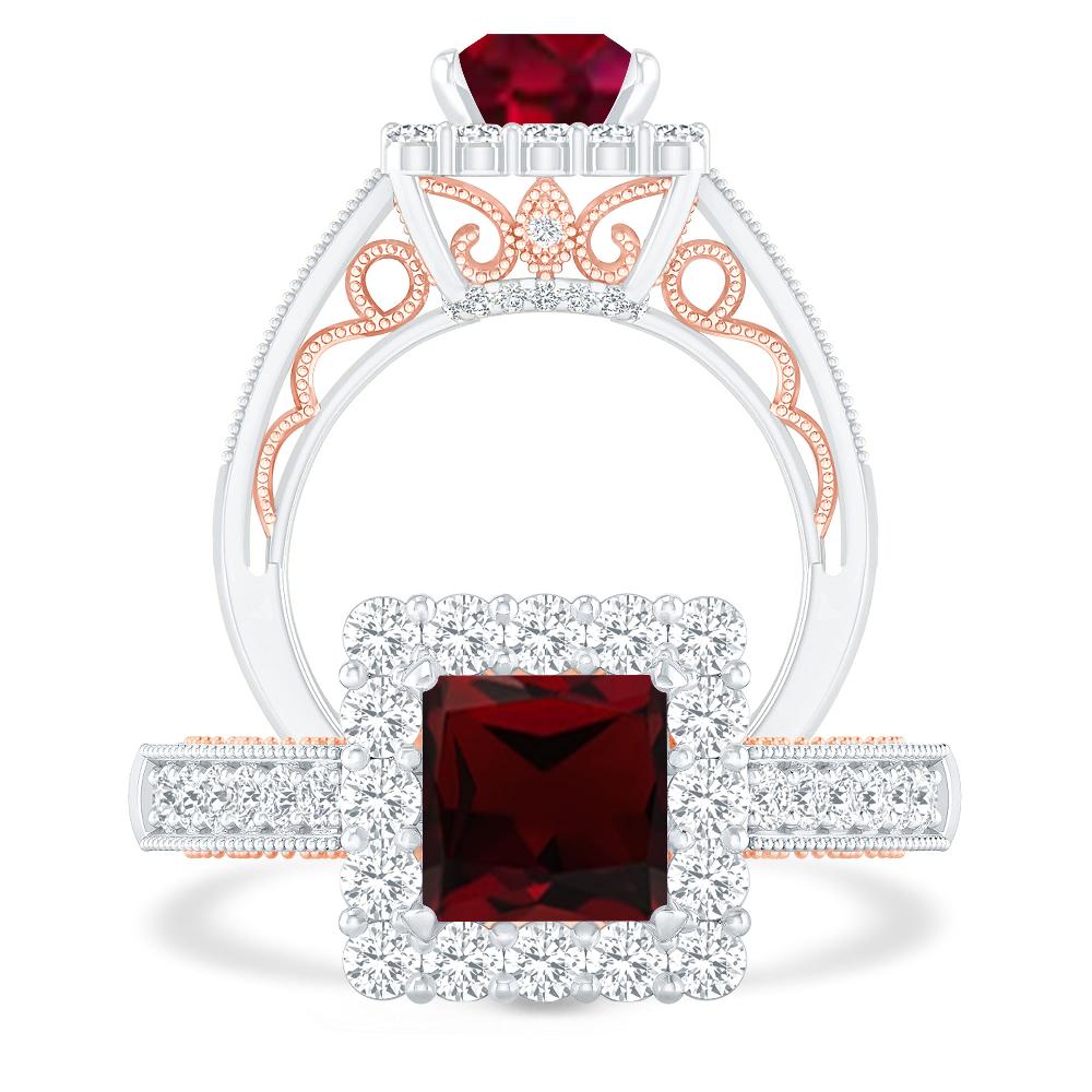 White Gold - Garnet