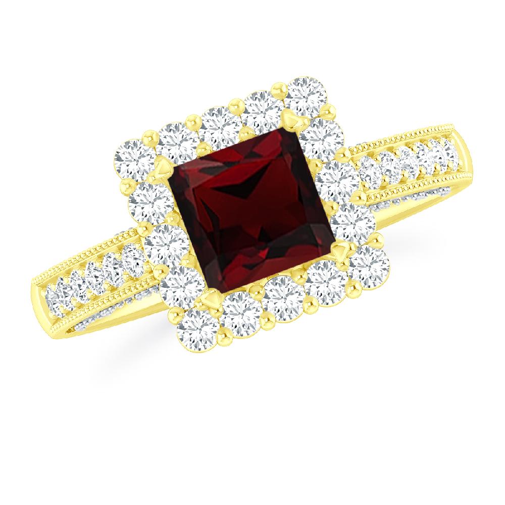 Yellow Gold - Garnet