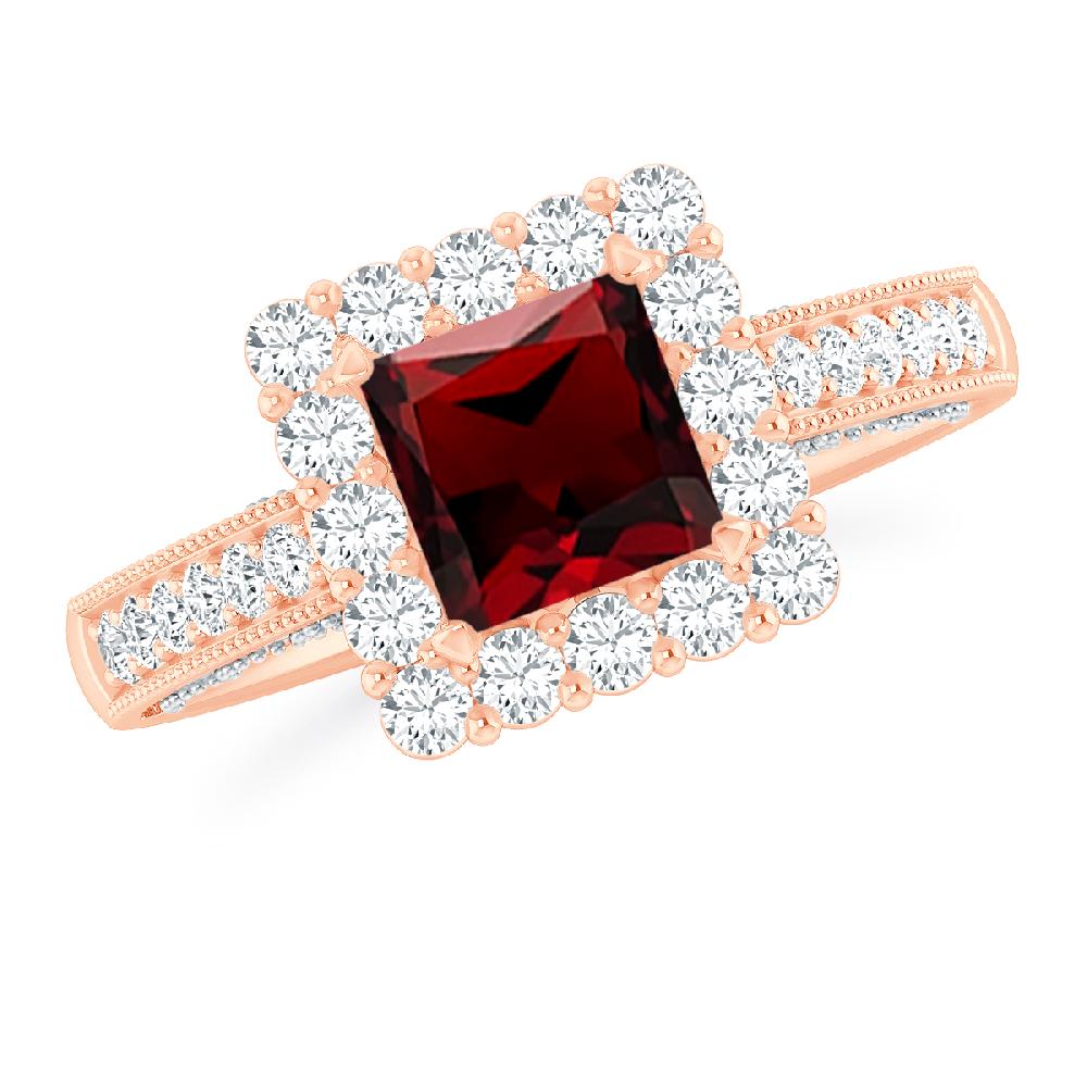 Rose Gold - Garnet