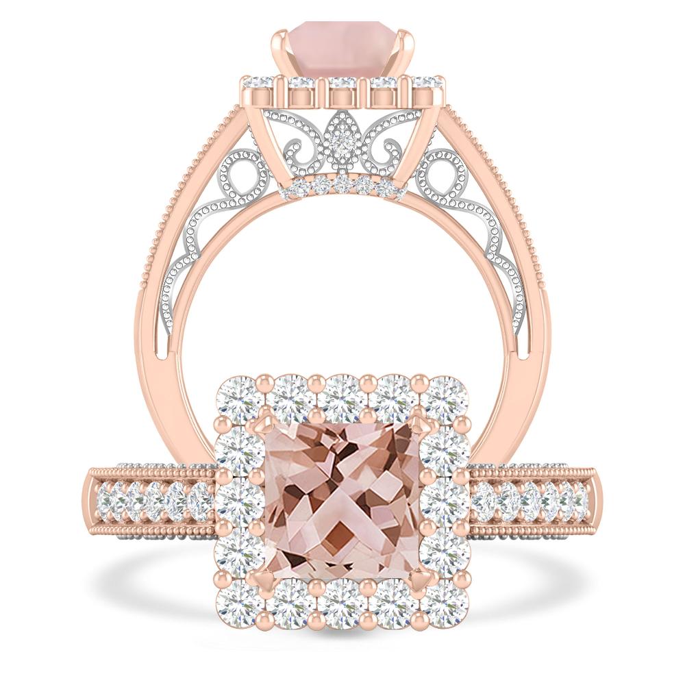 Rose Gold/White Gold - Morganite