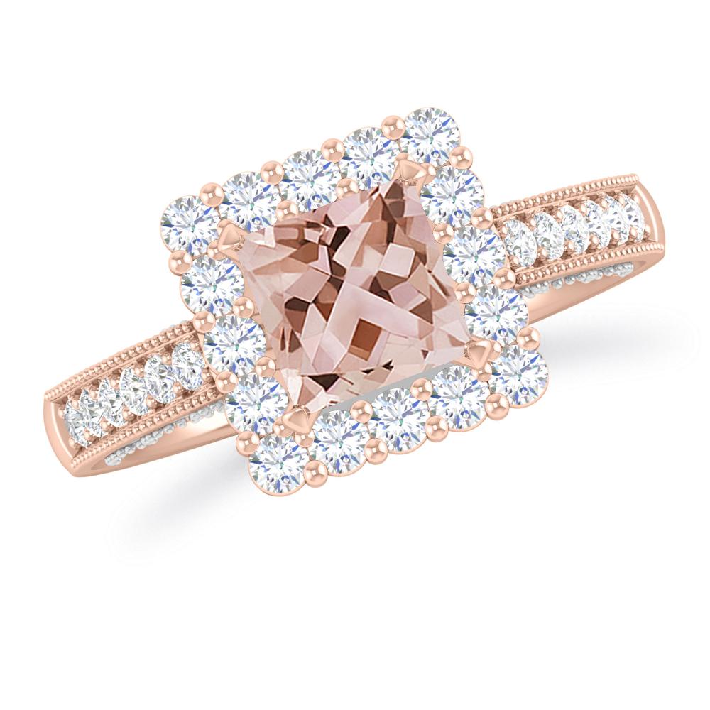 Rose Gold/White Gold - Morganite