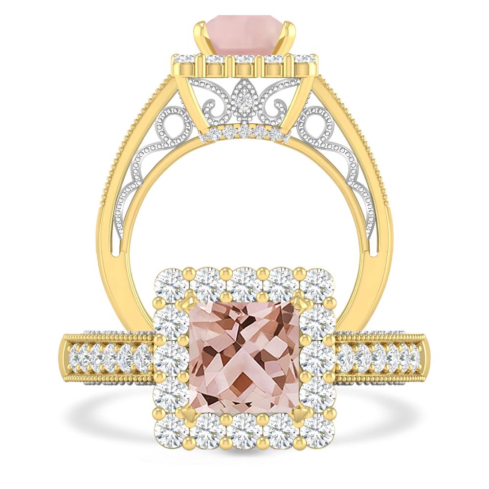 Yellow Gold/White Gold - Morganite
