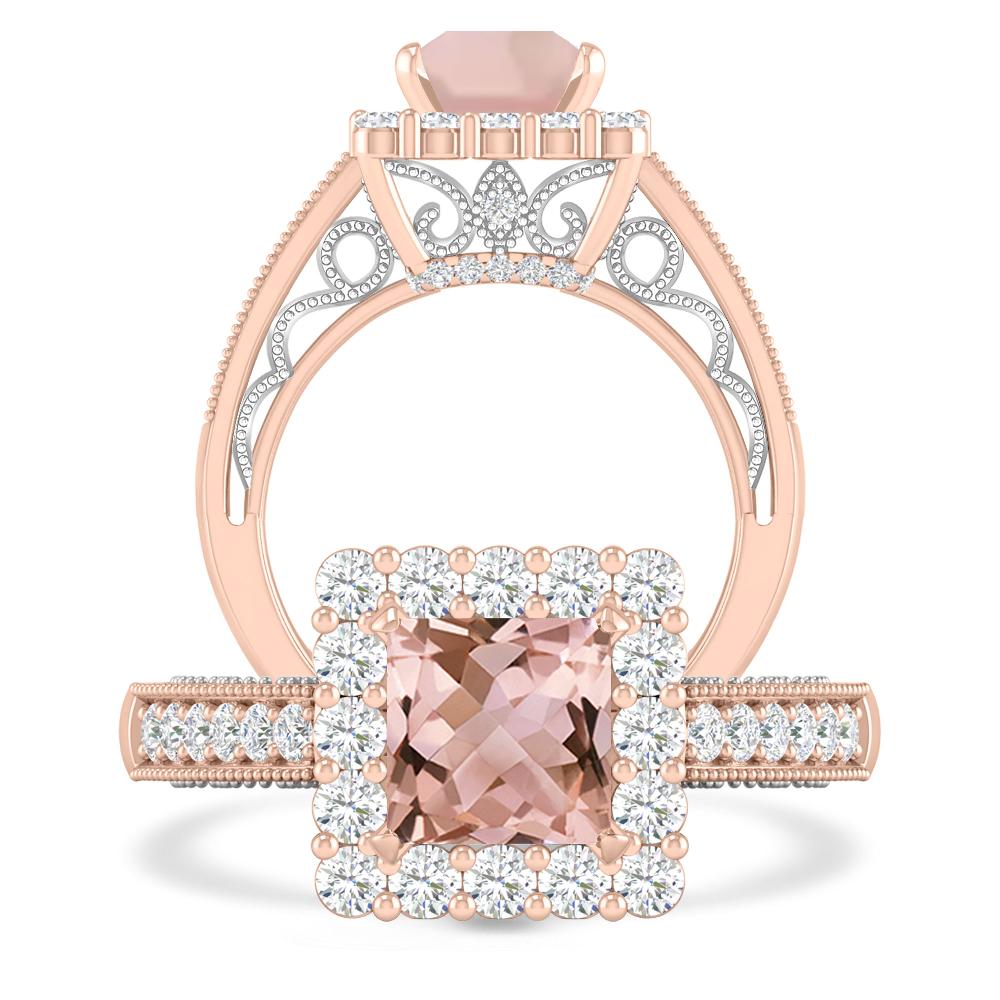 Rose Gold/White Gold - Morganite