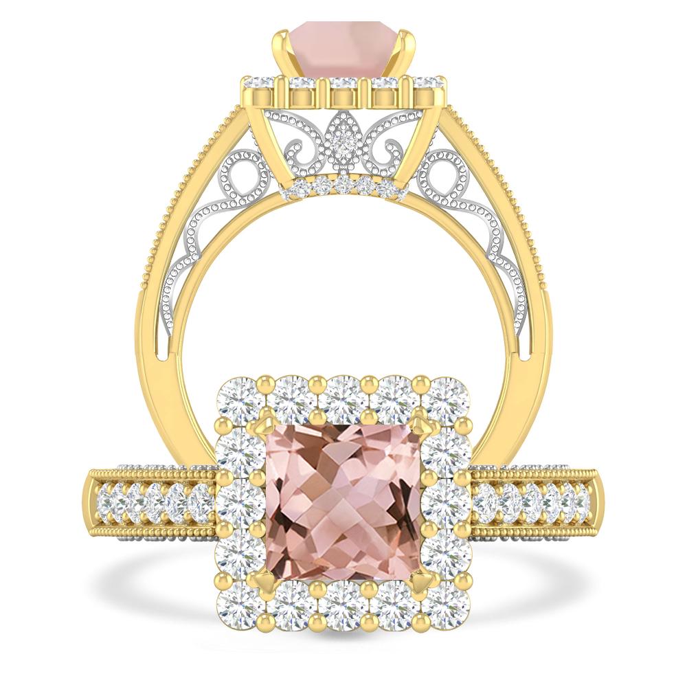 Yellow Gold/White Gold - Morganite