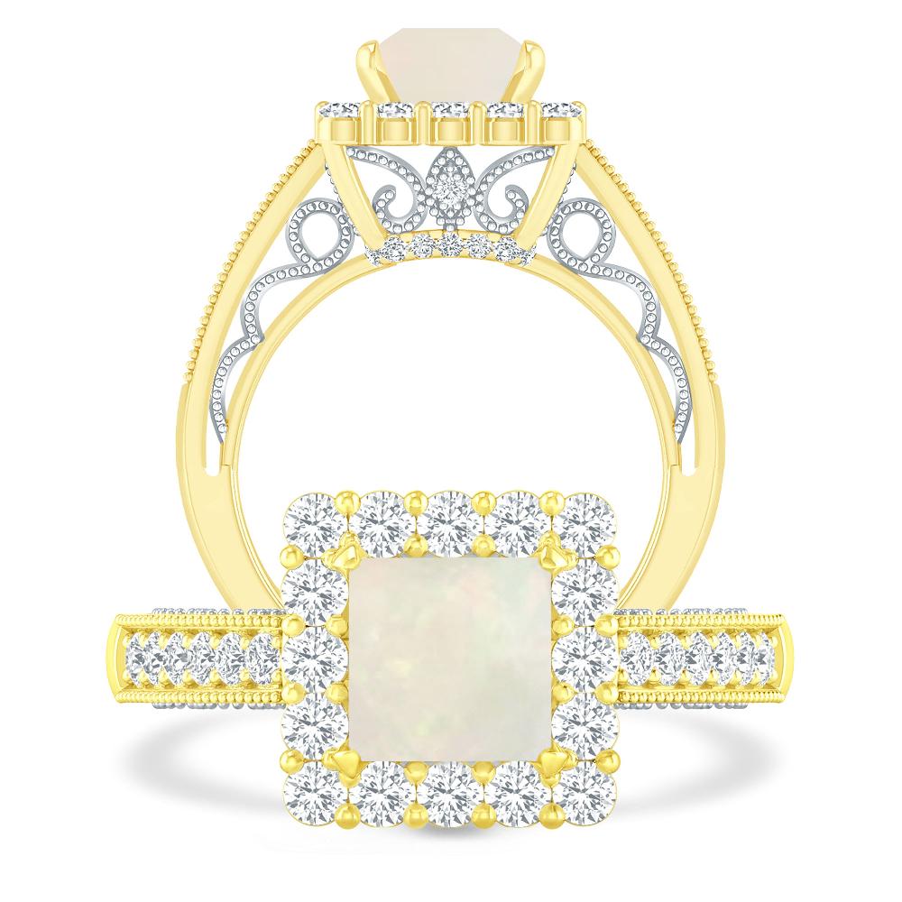 Yellow Gold - Opal