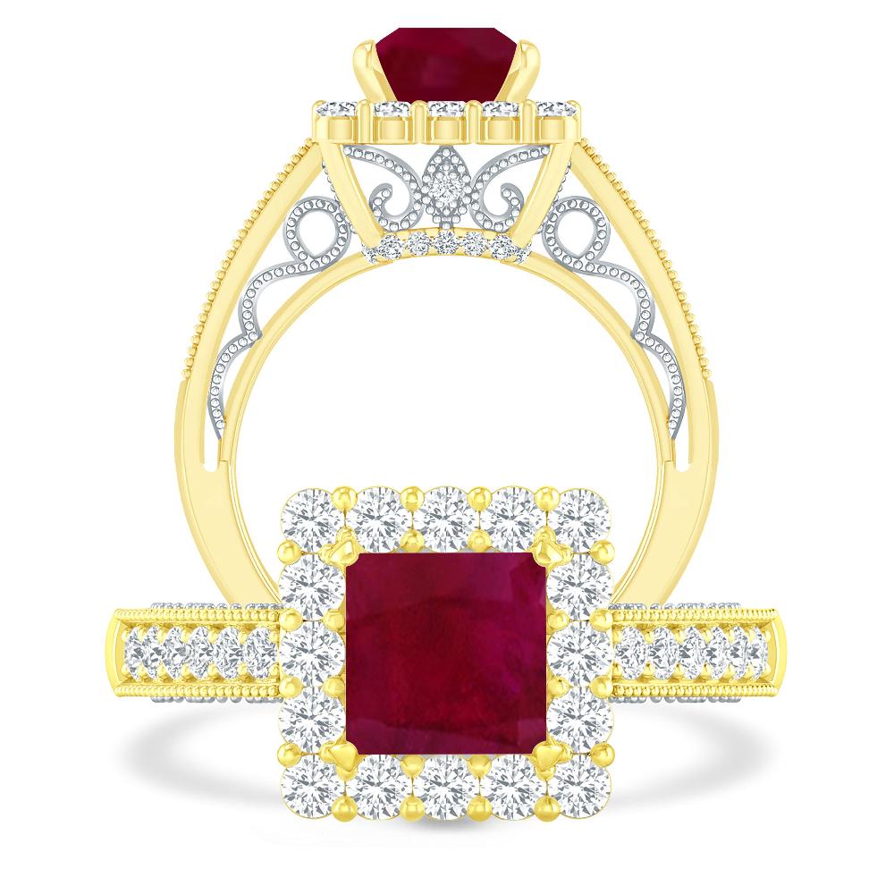 Yellow Gold - Ruby