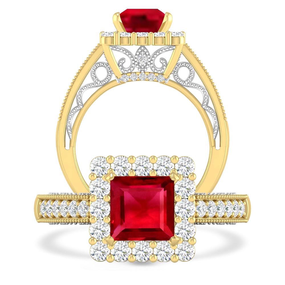 Yellow Gold - Ruby