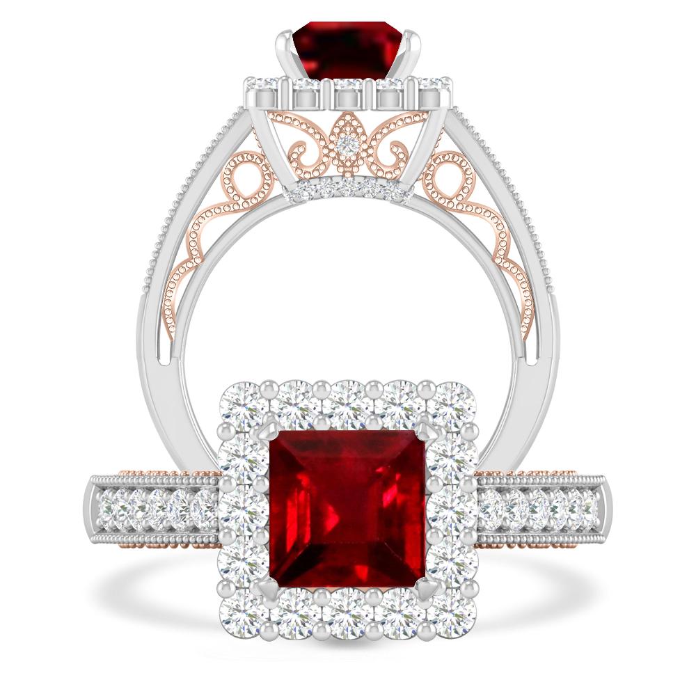 White Gold - Ruby