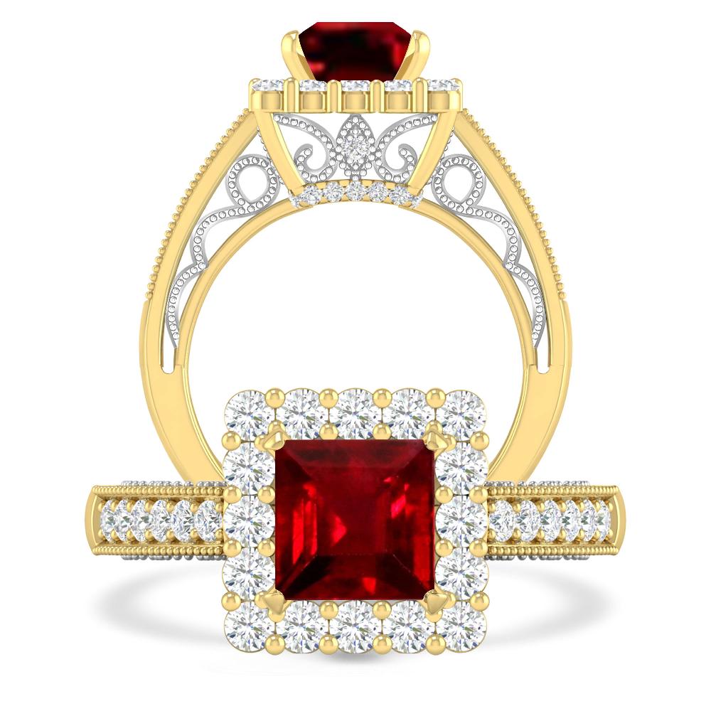 Yellow Gold - Ruby