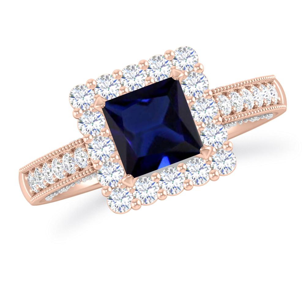 Rose Gold/White Gold - Sapphire